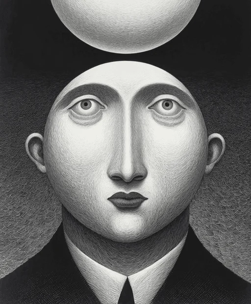 Артист на улице, балансирующий с мячом и яйцом синей тушью