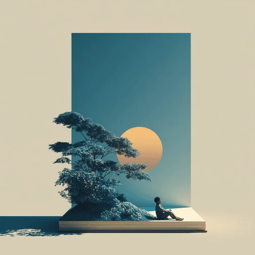 Минималистичная иллюстрация Бетховена, играющего на пианино