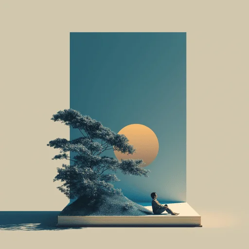 Минималистичная иллюстрация Бетховена, играющего на пианино