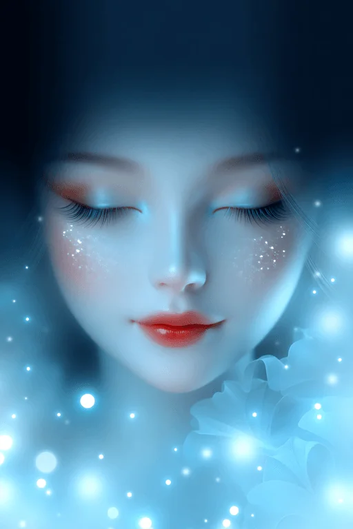 Готический сюрреалистический портрет бледного лица куклы