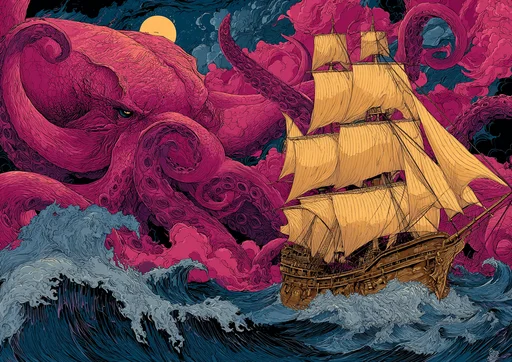 Монструозная атака осьминога-целаканта