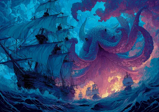 Монструозная атака осьминога-целаканта