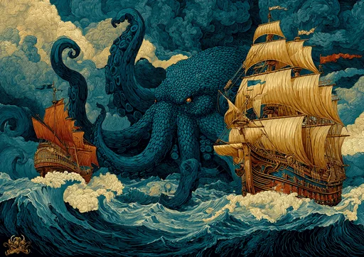 Монструозная атака осьминога-целаканта