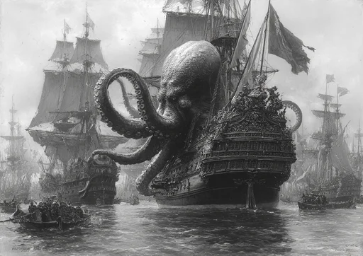 Монструозная атака осьминога-целаканта