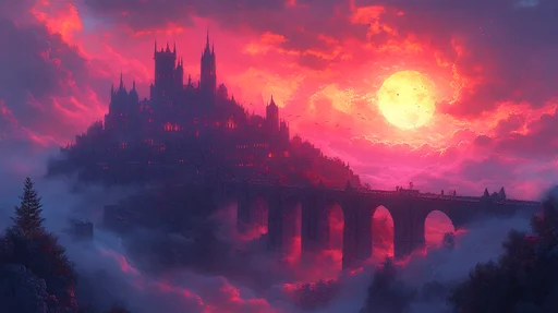 Величественный изометрический средневековый замок