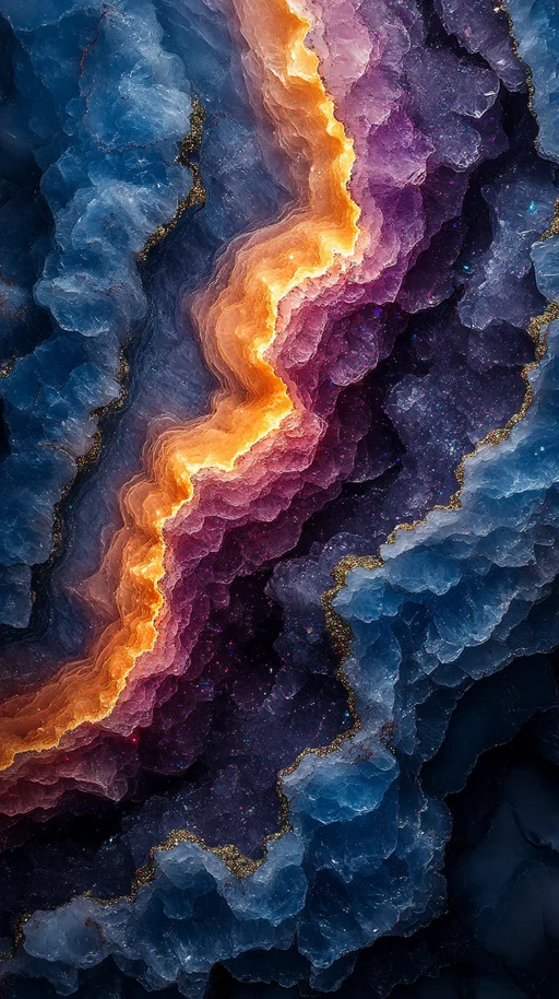 Эфирный Мраморный Абстракт в Космических Тонах